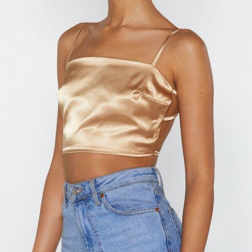 Satin Crop Top